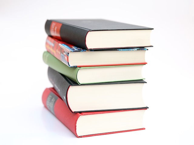 Photo of a stack of books